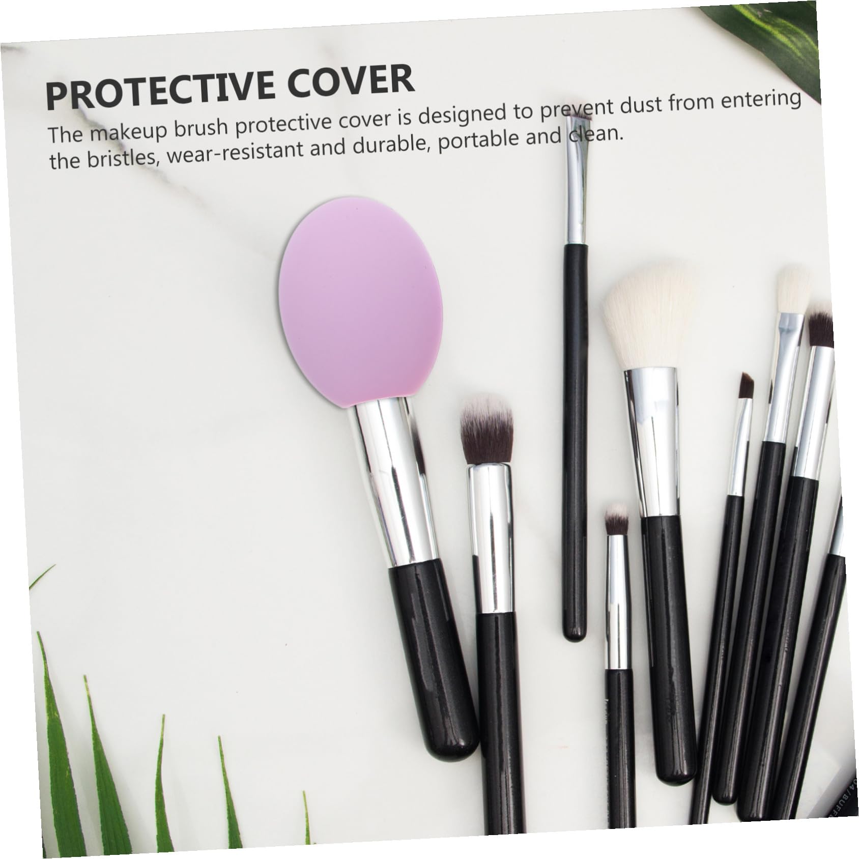 Fundas Reutilizable Silicona Brochas Maquillaje 9 para de Piezas Estuche de Protector de Cabezal y para Mantener en Forma y Limpio