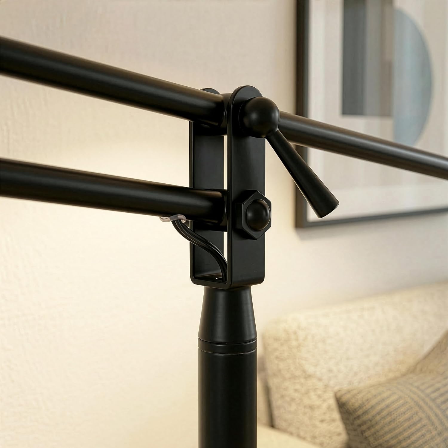 Brightech Ava Mid-Century Modern Standing Lamp - Height-Adjustable LED Floor Lamp for Living Rooms, Bedrooms & Offices