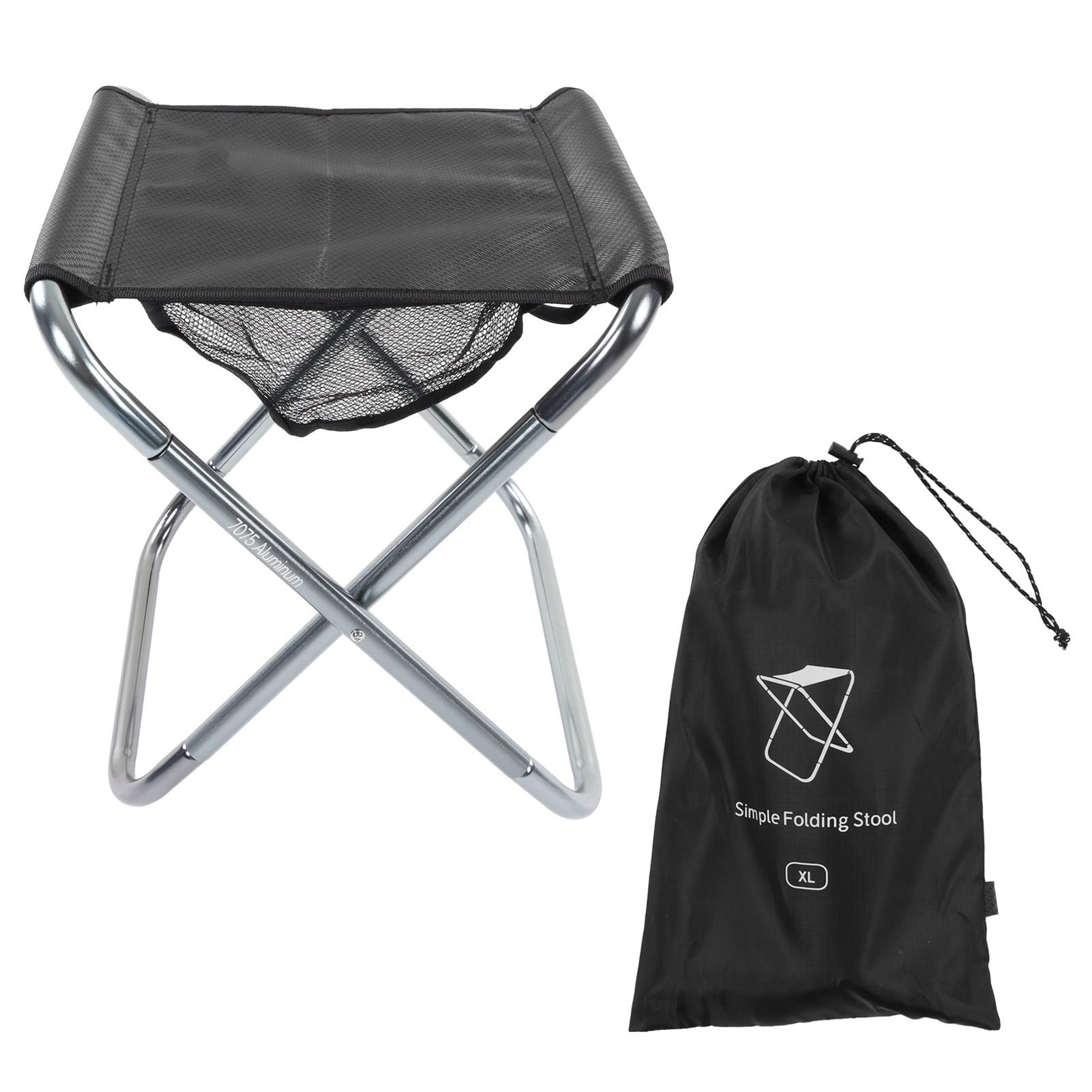 HEEPDD Campinghocker, 150 Kg Belastbar, Leichter Tragbarer Klapphocker für Outdoor-Reisen
