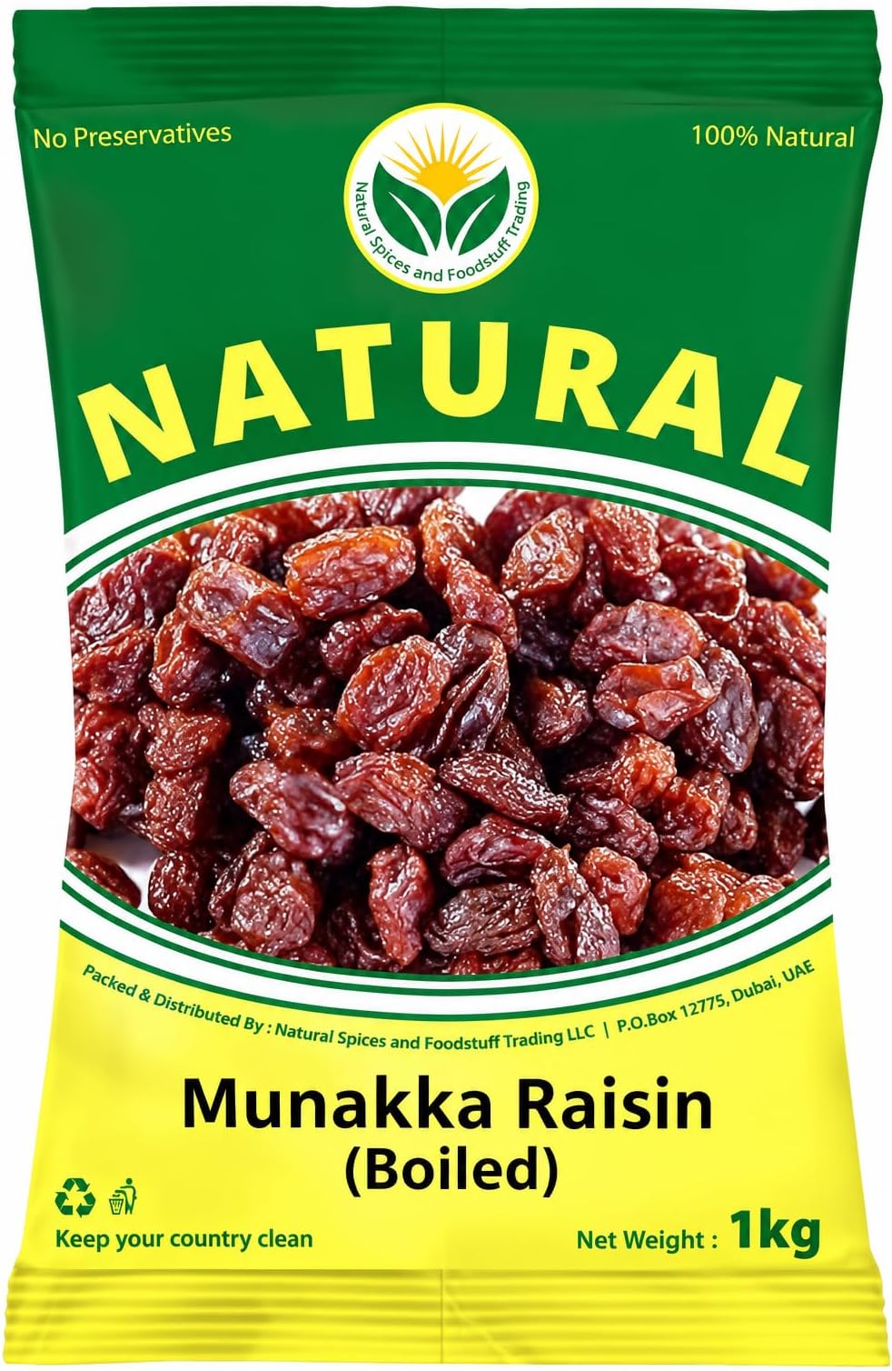 Natural Munakka Raisin 1kg (Boiled)