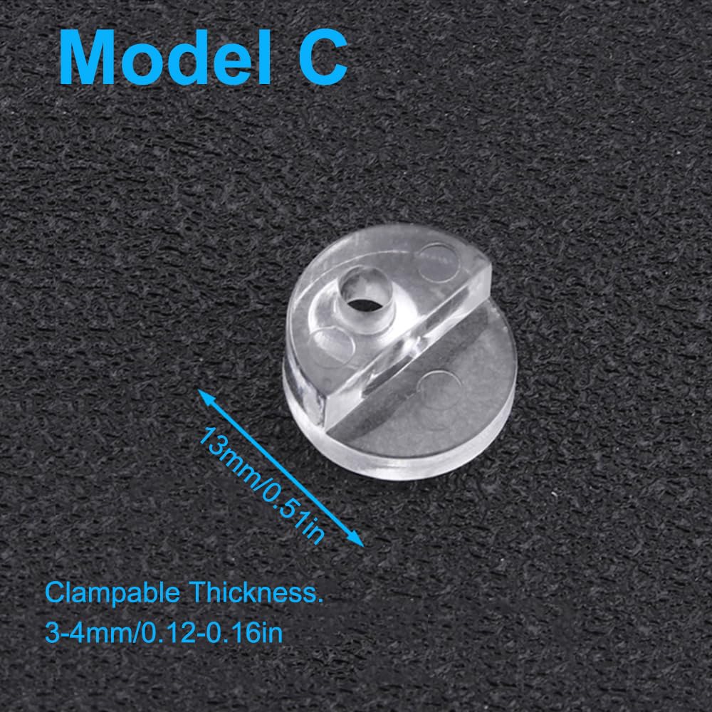BokWin Glas-Halteclips Set – 120 Stück Transparent Mit Schrauben Für 4 Mm Glas, Einfach Zu Montieren