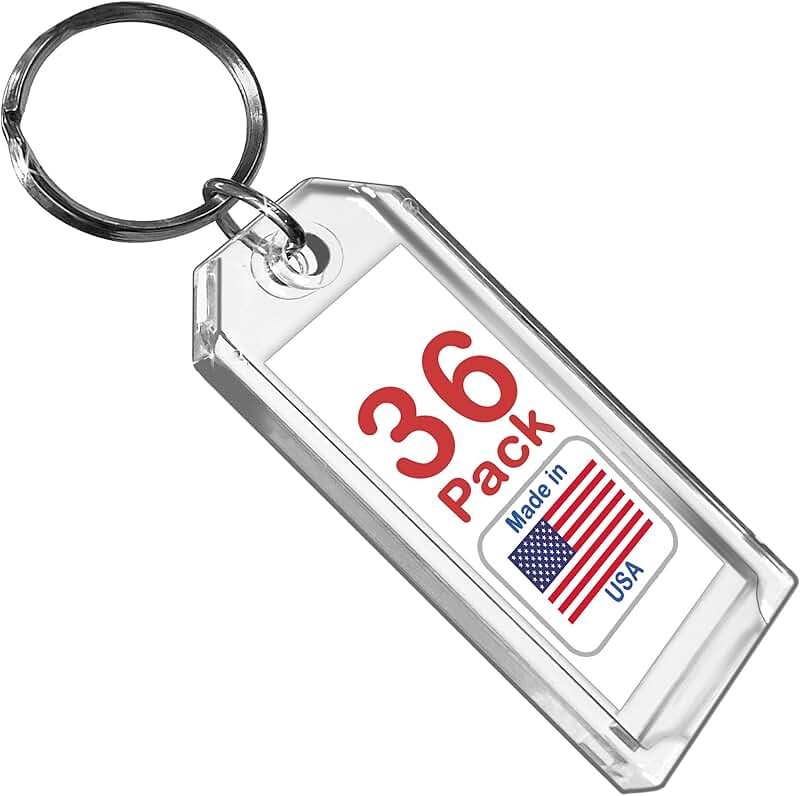 clear plastic key tags