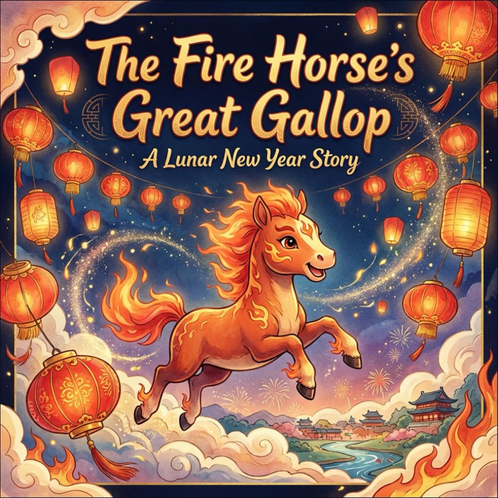 The Fire Horse’s Great Gallop: A Lunar New Year Book for Kids: A Heartwarming Chinese Zodiac Story of Bravery, Luck, and Traditions (Year of the Horse)