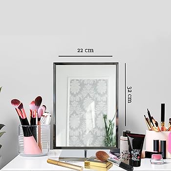 Premier Housewares Cassini Gold Finish Iron LED Table Mirror