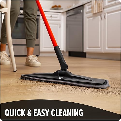 Miniatura 3 de Dirt Devil Trapeador de polvo, plumeros para suelos de madera dura, incluye almohadillas de microfibra reutilizables, limpiador multisuperficie,