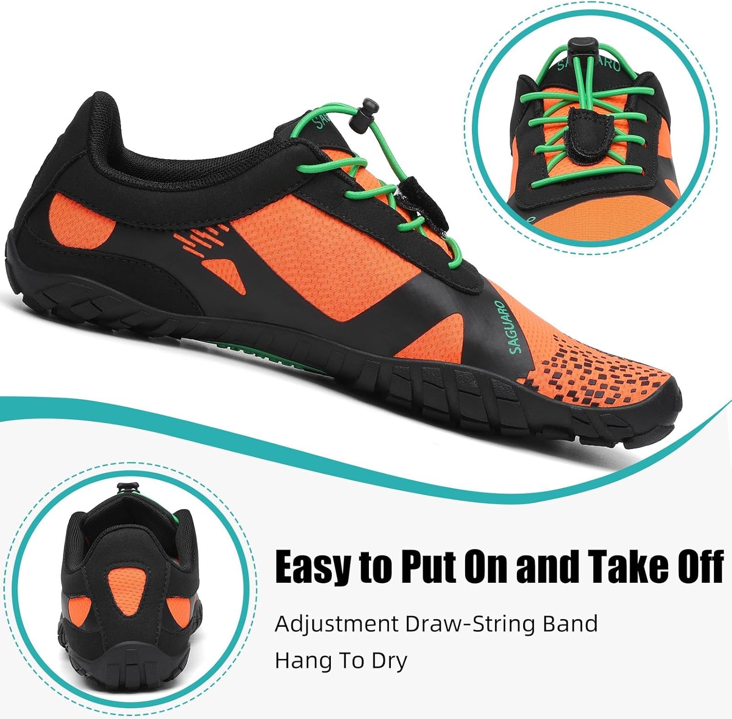 SAGUARO Womens Mens Barefoot Shoes Minimalist Trail Runner Wide Toe Box Zero Drop Outdoor Cross Training Shoe - Image 4