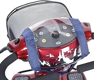 Mobility Scooter Control Panel Cover 12"(W) Protective Tiller Panel Waterproof Rain Cover Mobility Scooter Accessories Universal Navy Blue