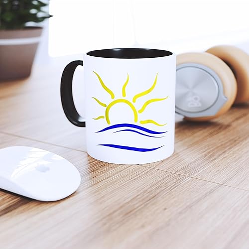 Miniatura 5 de Taza de café con símbolo nudista naturista, 11 oz