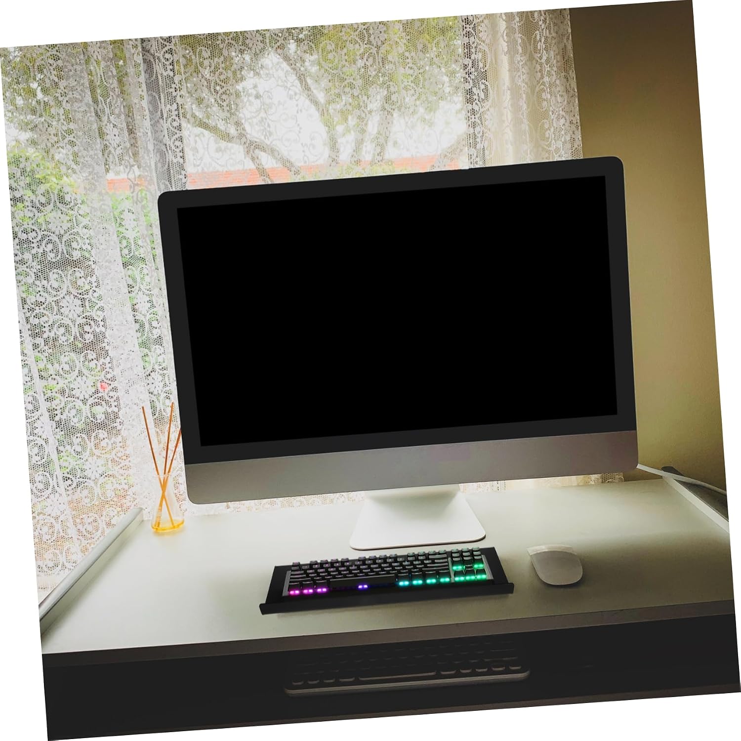 Tilted Keyboard Stand Holder for Ergonomic Typing Nonskid Computer Keyboard Riser for Use Acrylic Design for Comfortable Angles Black