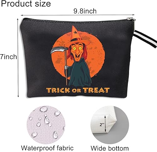 Miniatura 2 de TTBDKKDM Bolsa de cosméticos de Halloween, bolsas de maquillaje para mujer, bolsa de maquillaje de Halloween con cremallera, estuche de belleza,