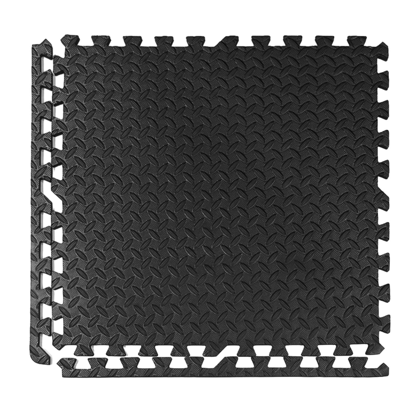 GWT FitTile Set: 24 SQ FT (6 Tiles) ½” Thickness EVA Interlocking Foam Floor Tiles for Home Gym, Workout Equipment, Floor Padding, and Play (Gray, 24"x24")