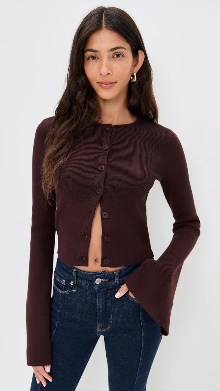 Good American Women's Bell Sleeve Knit Cardigan - Image 2