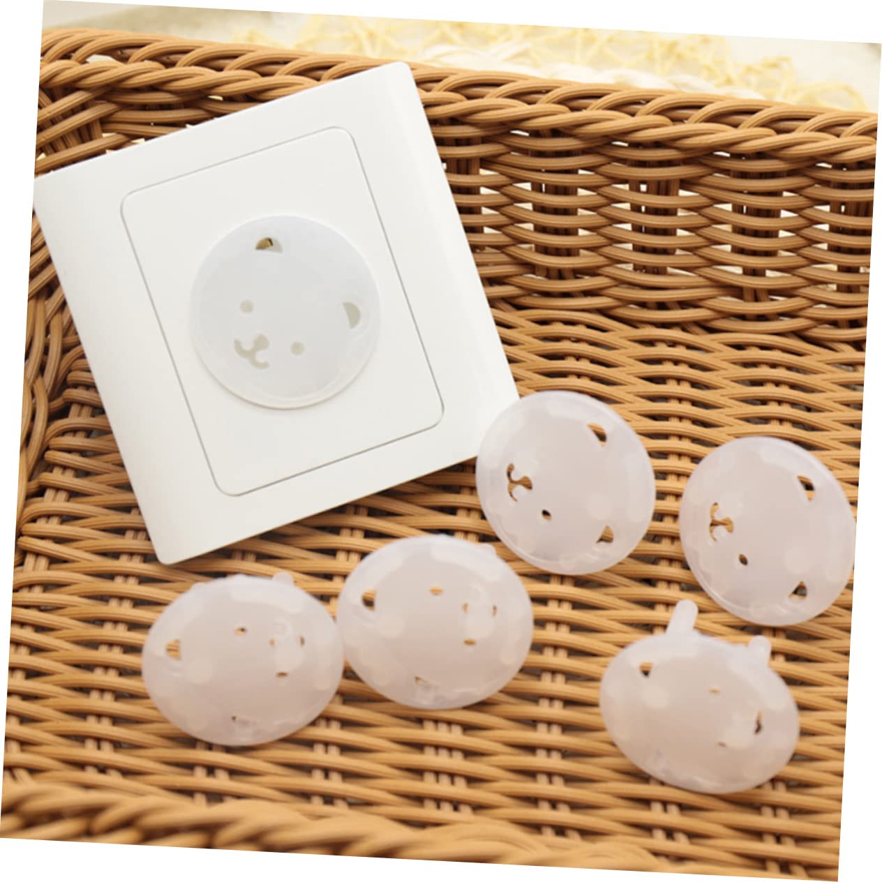 BESTonZON 80 Piezas Tapas Tomacorrientes Tapa Salida Protector Enchufe Pared Enchufes Electricos Perros Juguete Para Niños Abs Tapa Protección Antideslizante Bebé