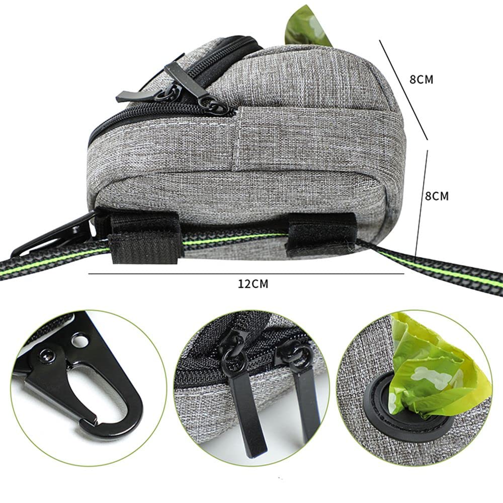 WUZIA Portable Dog Treat Pouch Multifunctional Training Bag with Poop Bag Dispenser for Outdoor Travel(Black) - Image 2