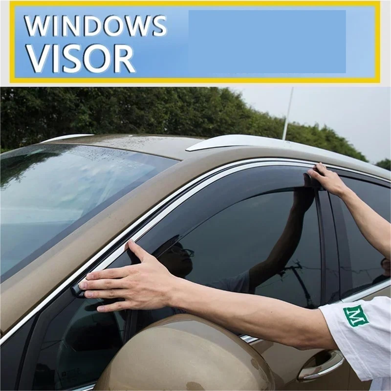 Deflektor wiatru okna Pasuje do Hyundai Tucson 2005-2014 Osłona przeciwdeszczowa szyby i osłona przeciwsłoneczna