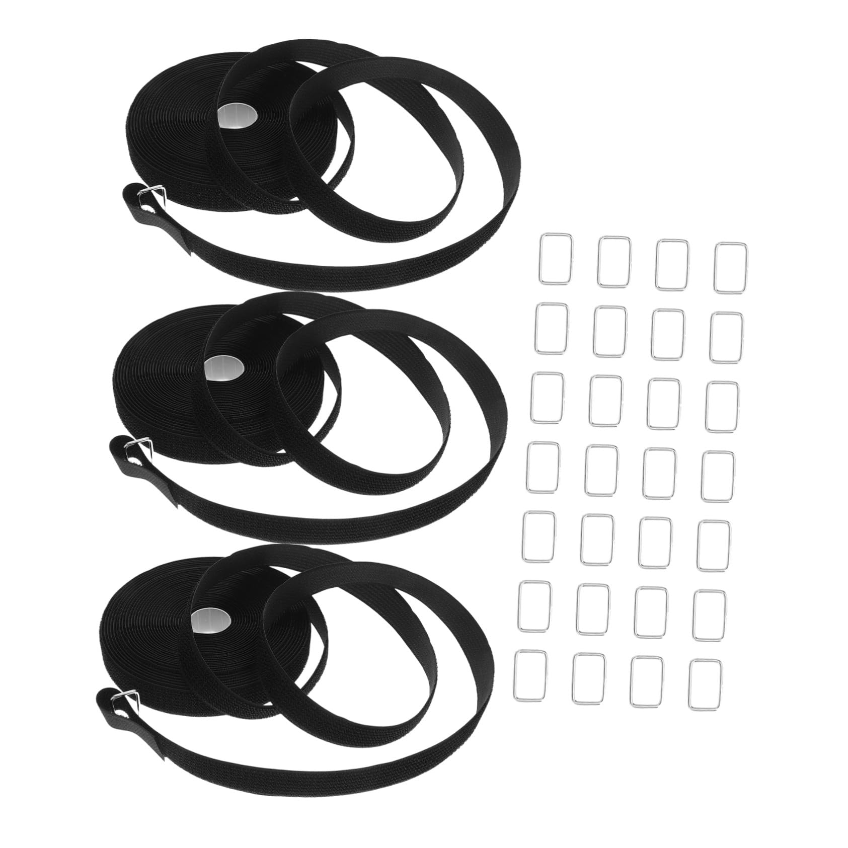 VILLCASE Fascette in Nylon con Fibbia, Set 1 Nero