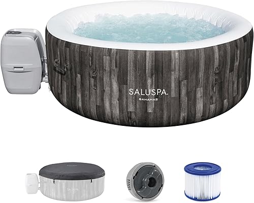 Miniatura 24 de Bestway SaluSpa Fiji Signature AirJet - Bañera de hidromasaje inflable para 2-4 personas, 71 x 26 pulgadas, spa portátil redondo con 120 chorros