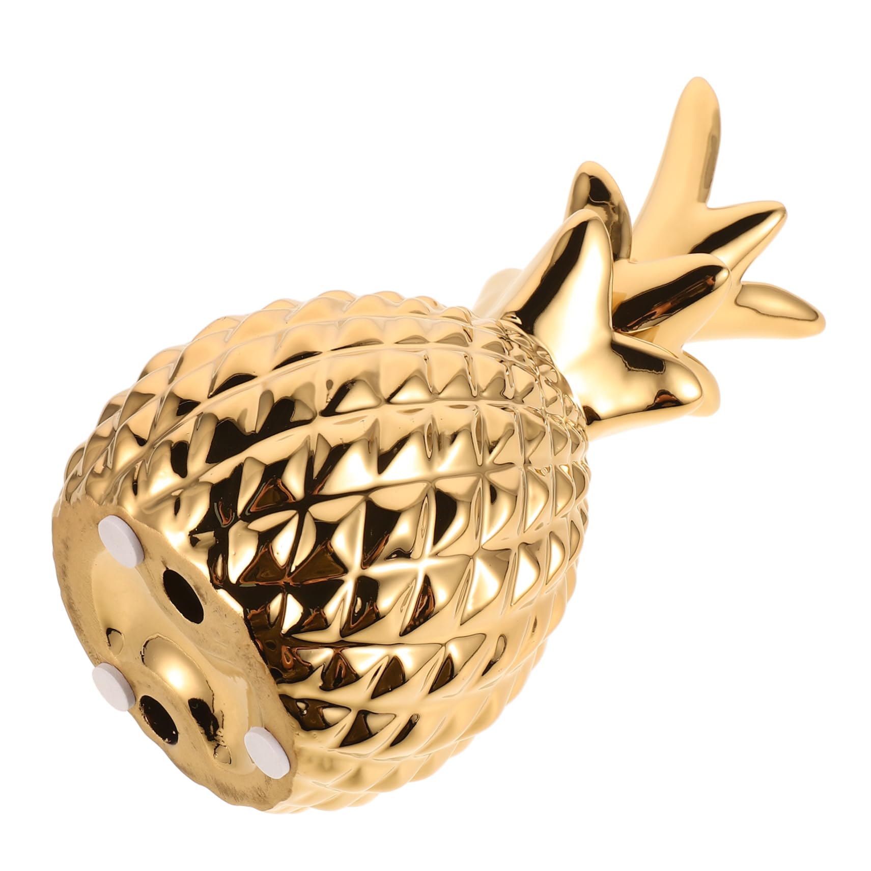 Keramik Schmuckplatte in Ananasform Gold Modern Nordisch