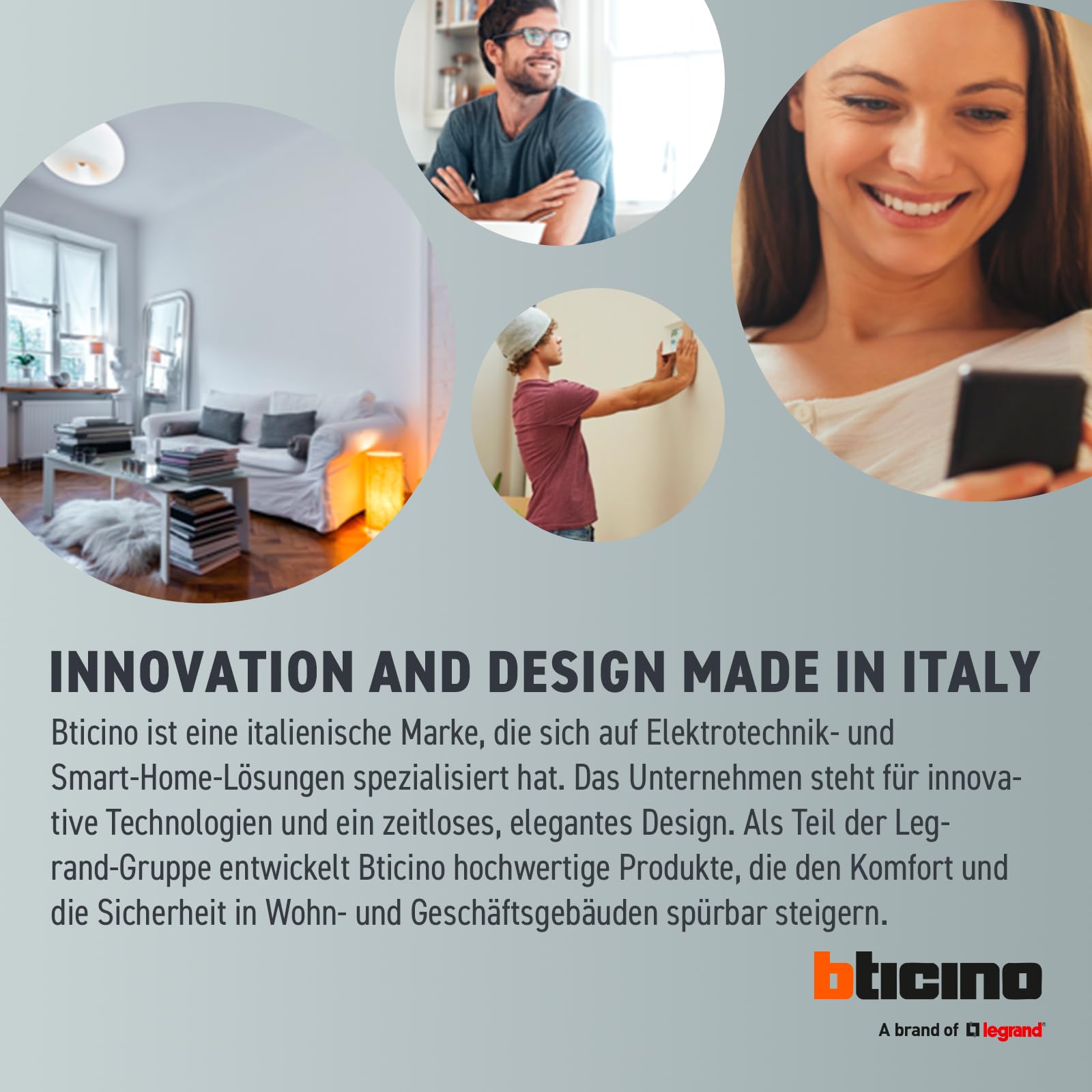 Bticino 363911 KIT VIDEOCITOFONO WIFI MONOFAMILIARE, 1 Pulsantiera Esterna con Campanello e Telecamera + 1 Monitor Interno 7"" Touchscreen con Vivavoce, Contrabile da App, Espandibile per Bifamiliare