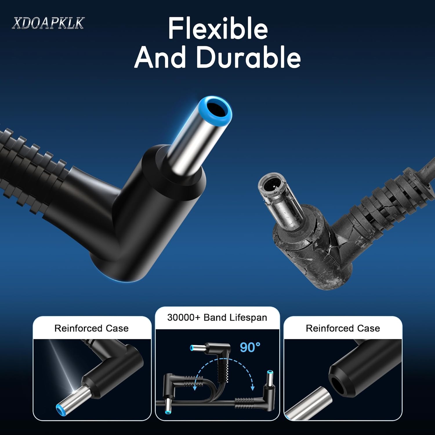 65W 45W Laptop Charger Compatible with HP Pavilion x360 14 15 17, Stream 11 13 14, Notebook, Elitebook,Envy, ProBook Series Smart Blue Tip AC Adapter with Power Cord 4.5mm x 3.0mm