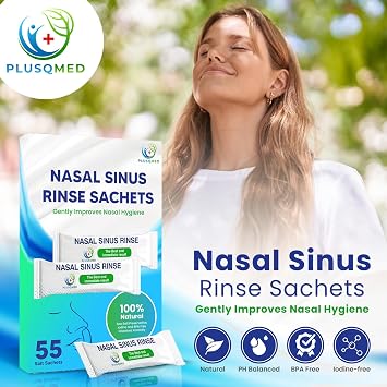 Sinus Rinse sachets, 55 Packets of 2,7 g, Neti Pot Salt,Nose Rinse Salt,Sinus Rinse Salt,neti Pot Salt sachets.