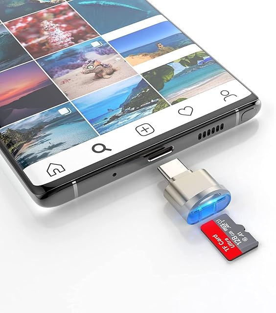 Type C Micro SD Card Reader USB C to Micro SD Card Adapter with USB 3.1 Super Speed Portable OTG Memory Card Reader Support TF/Micro SD/Micro SDXC/Micro SDHC Card for Window, Mac OS X, Android Phone