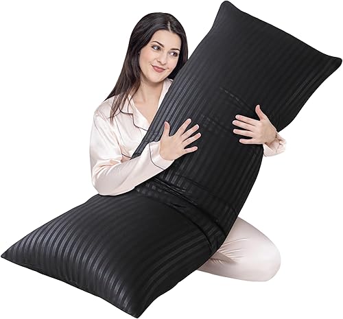 Miniatura 1 de Cosybay Relleno de almohada de cuerpo completo negro  Almohada de cama larga esponjosa para adultos  Almohada firme de cuerpo grande para personas