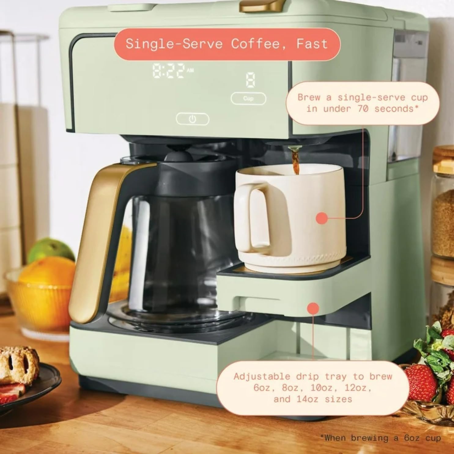 Programmable 12-Cup & Single-Serve Multi-Brew Coffee Maker, Digital Controls, Large Capacity, Easy to Use