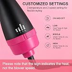 2025 New Updated VASLON One-Step Hair Dryer & Volumizer Hot Air Brush, 4-in-1 Hair Dryer Brush Styler for Straightening, Curling, Salon Negative Ion Ceramic Lightweight Blow Dryers Straightener Curl Hair Brush Heat Resistant Gloves