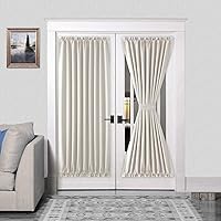 Vista 56 de Cortinas Dwcn para puerta, con bolsillo para barra Blanco grisáceo