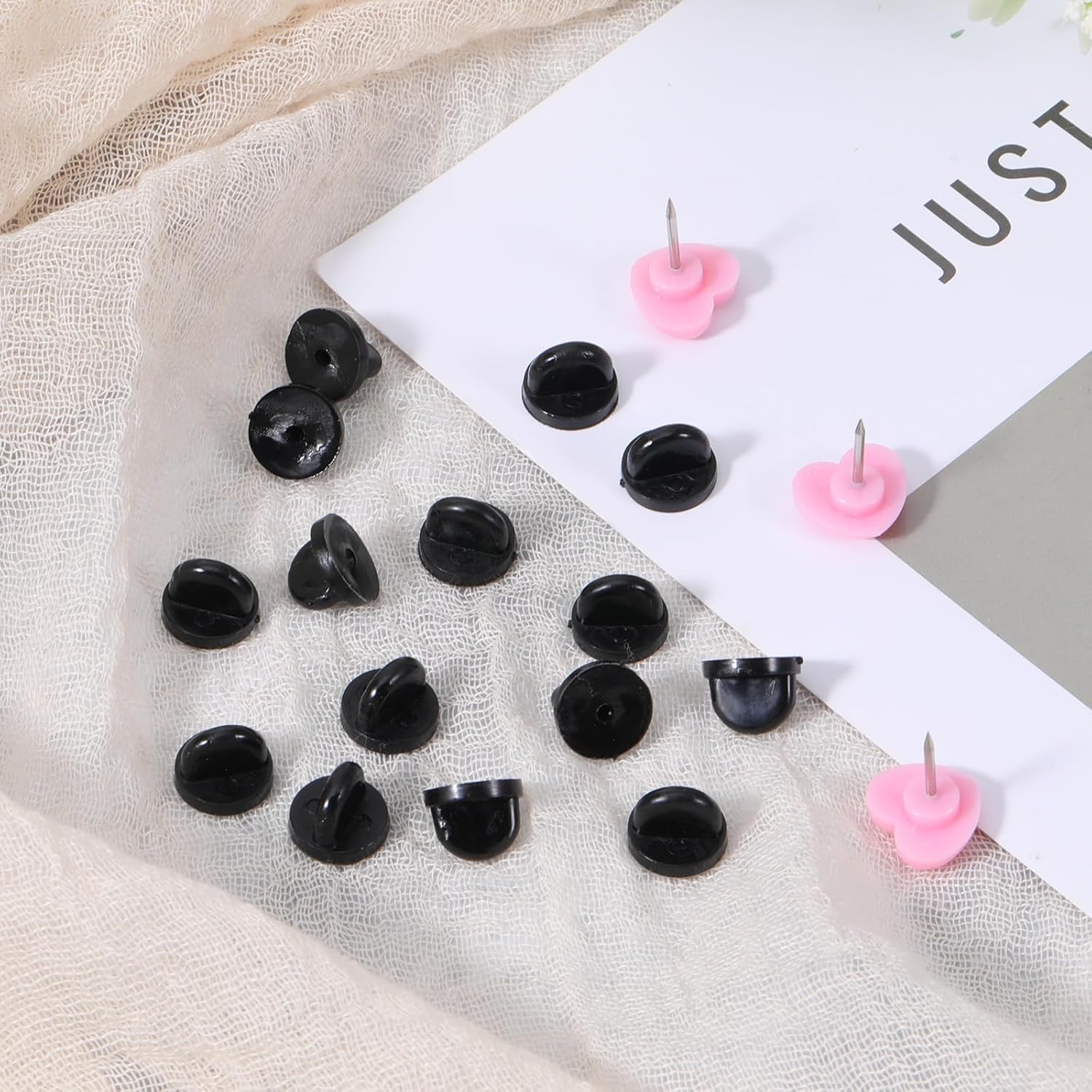 100PCS Rubber Pin Backs, PVC Lapel Pin Backs Pins Safety Back Cap
