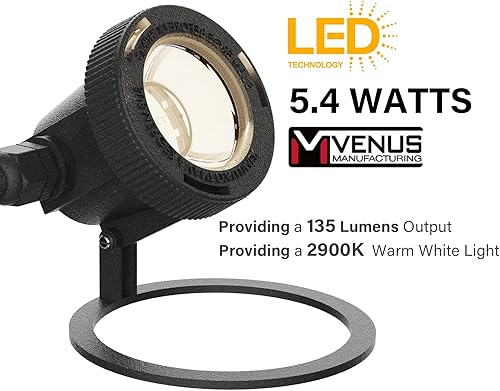 Miniatura 3 de Foco LED de paisaje al aire libre de 3 W, 200 lúmenes, iluminación de paisaje de bajo voltaje, paquete de 6 y luces LED para estanque, iluminación