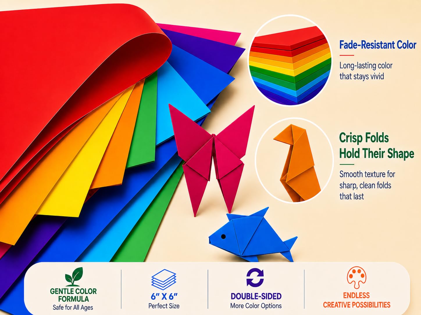 BUBU Origami Paper Kit - 1000 Sheets -6