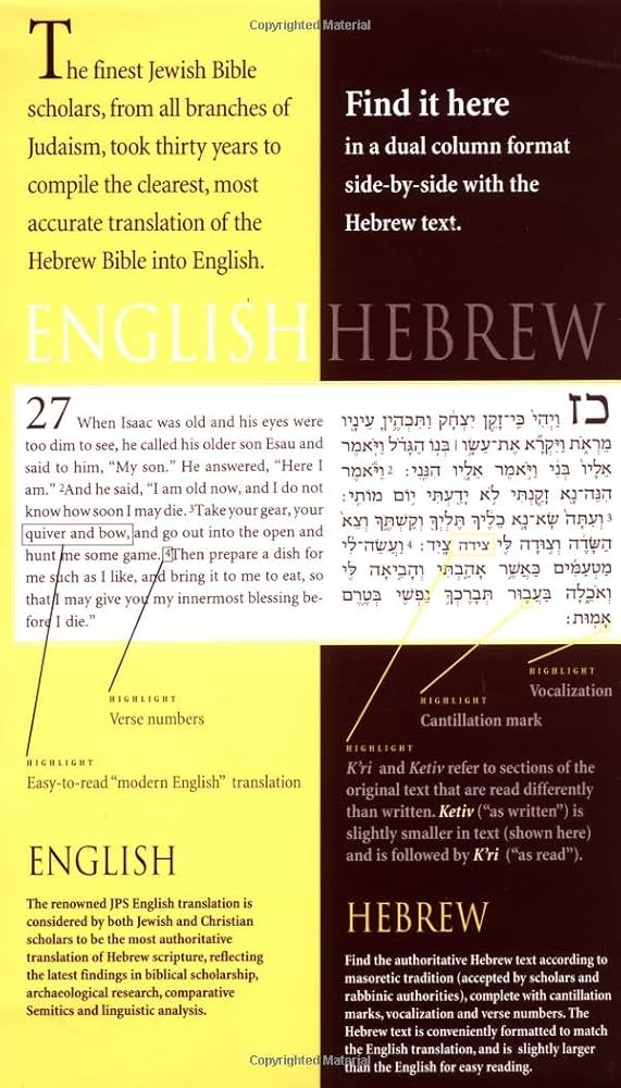 JPS Hebrew-English TANAKH: Jewish Publication Society