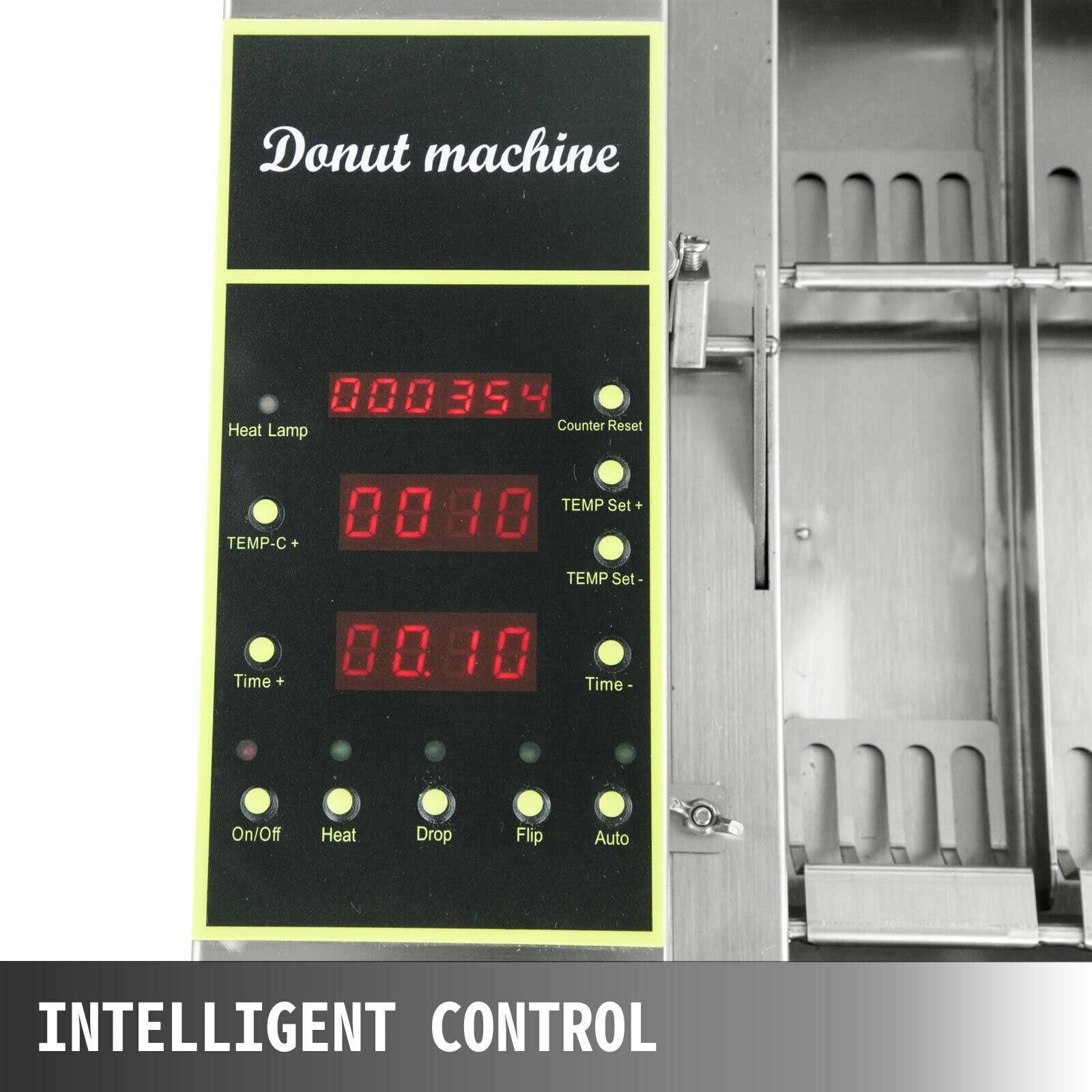 Máquina eléctrica for hacer gofres de rosquillas de 1/2/4/6 filas, freidora de sándwich de crepé completamente automática, aparato de cocina comercial Resistente y duradero(7L 3000W,4)