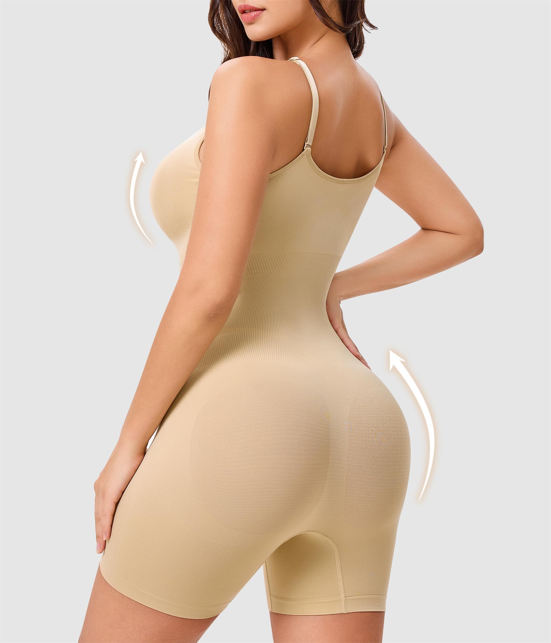 Junlan Body Gainant Femme Ventre Plat Gaine Amincissante Sculptant Minceur Shapewear Bodysuit Invisible