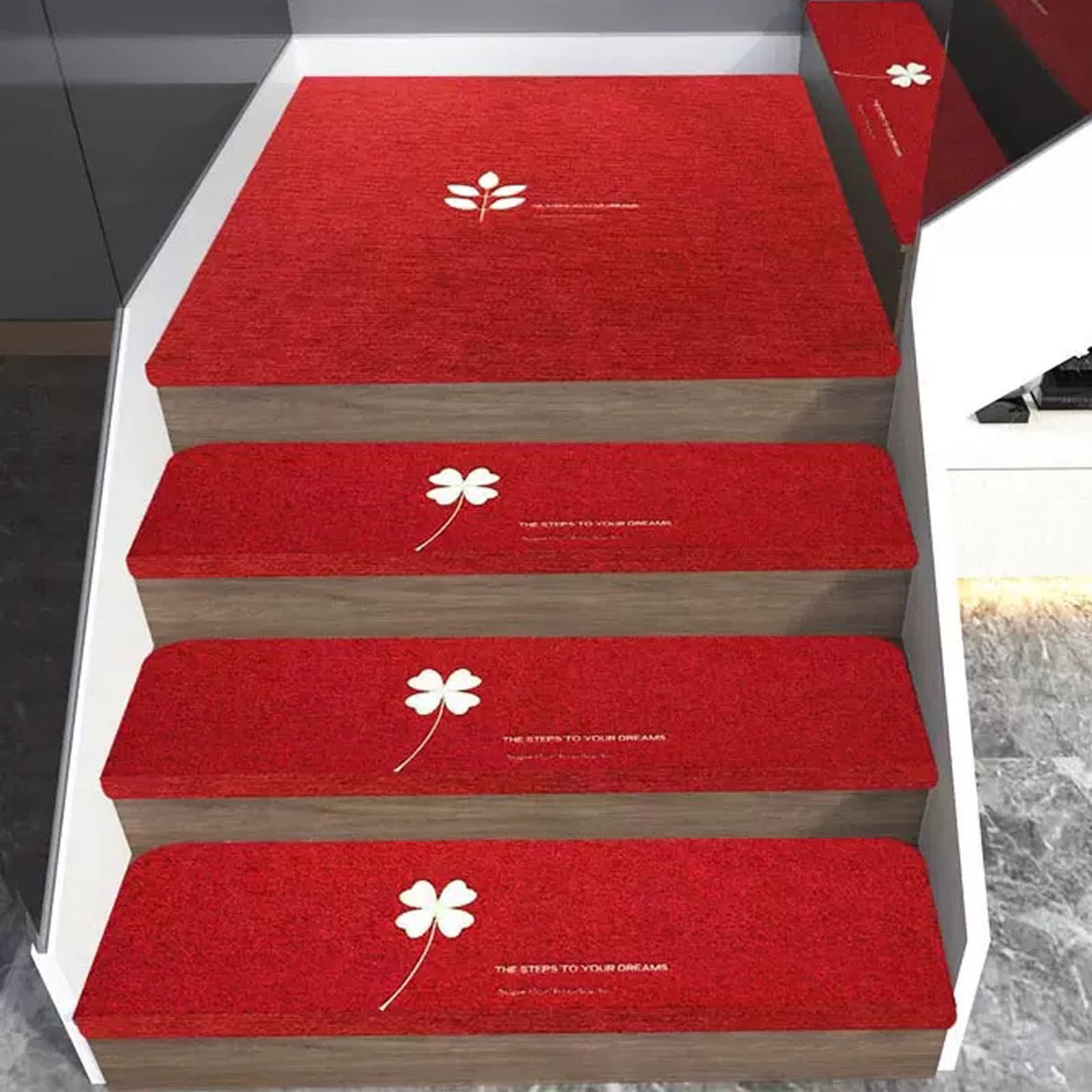 15pcs Tapis Marche Escalier Tapis Escalier Antidérapant Sécurité avec Adhésif Marchettes d'escalier Antidérapant escalier Tapis d'escalier