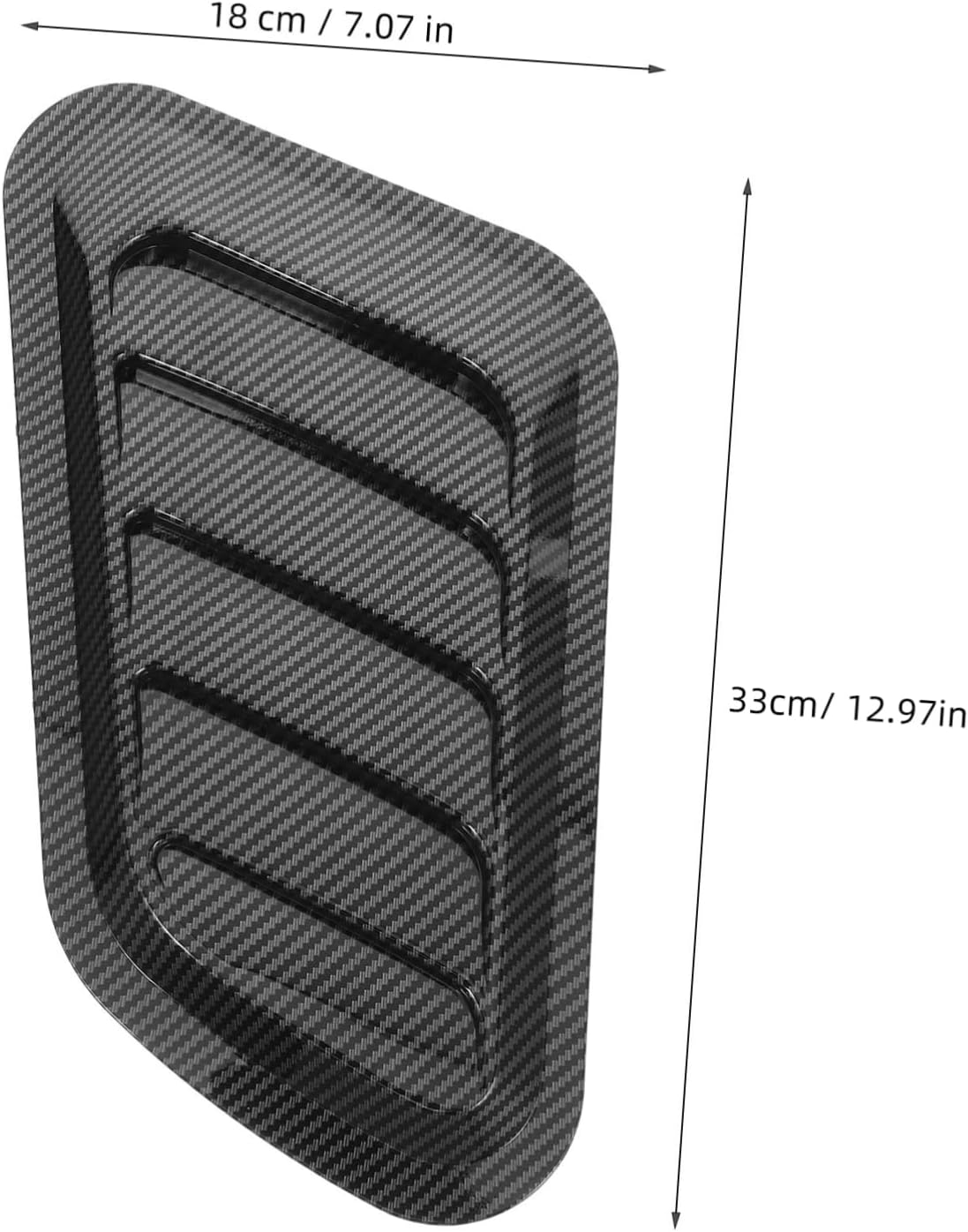 2pcs Carbon Fiber Hood Decor for Car Roof Body Panels