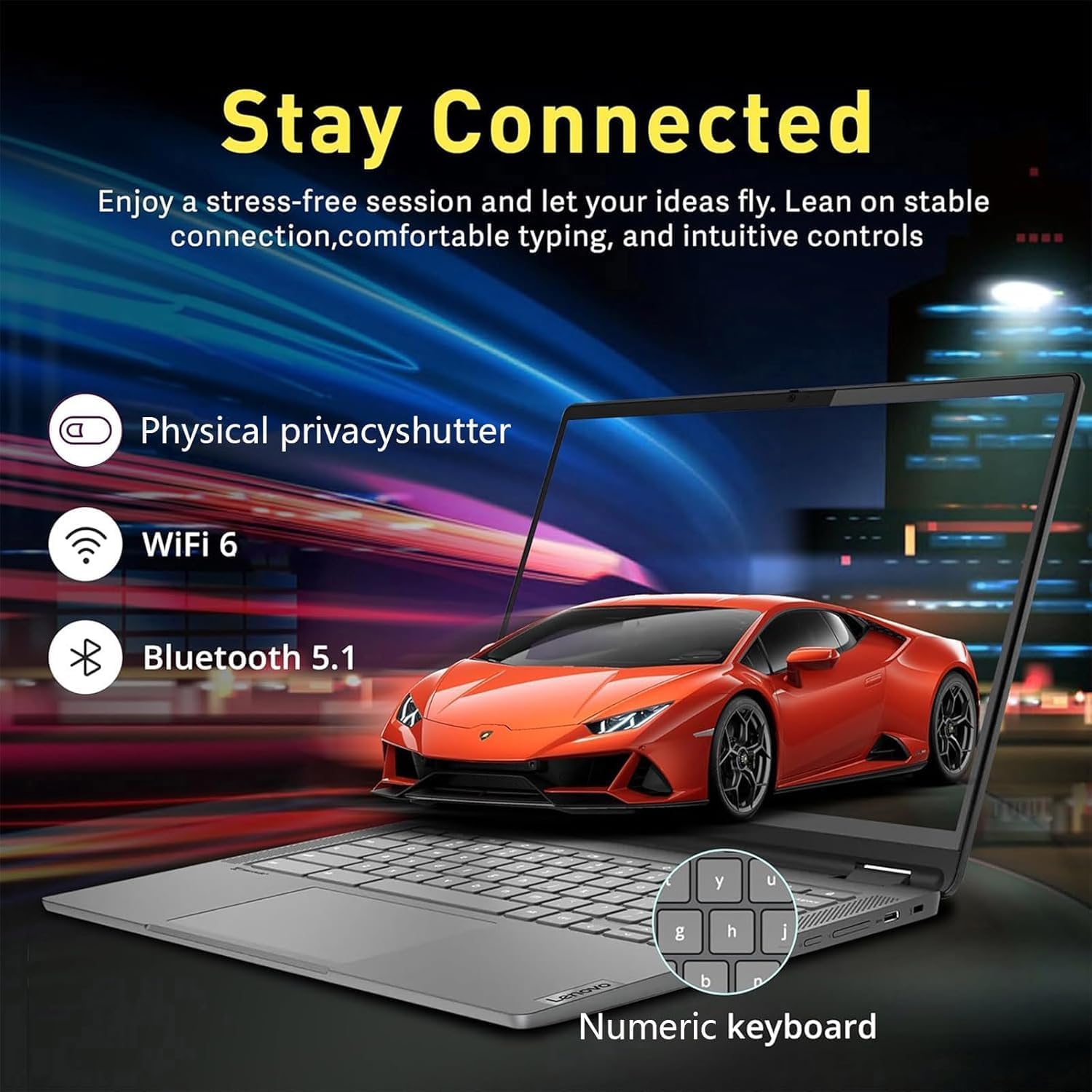 Lenovo IdeaPad 3i Chromebook Laptop 15.6 inch FHD Large Screen - 4GB RAM - 64GB Storage - Google Chromebook Kids School Student - HDMI - 2024 -Wi-Fi 6 - Long Battery Life (Renewed)