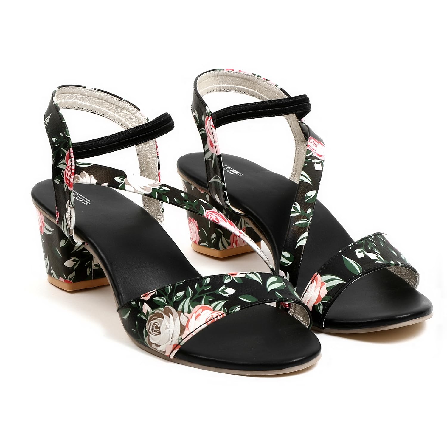 Womens Floral Printed Criss Cross Heel Ankle Strep Sandal for Ladies (Black 3UK) (B0CKW3VLGK) Amazon Price History, Amazon Price Tracker