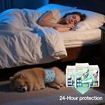 Couches de chien mâle avec indicateur de mouillé, bande de ventre jetable pour les couches de mâle chiot, enveloppes de chien pour l'entraînement de chiot, Incontinence, S, 26 Nombre