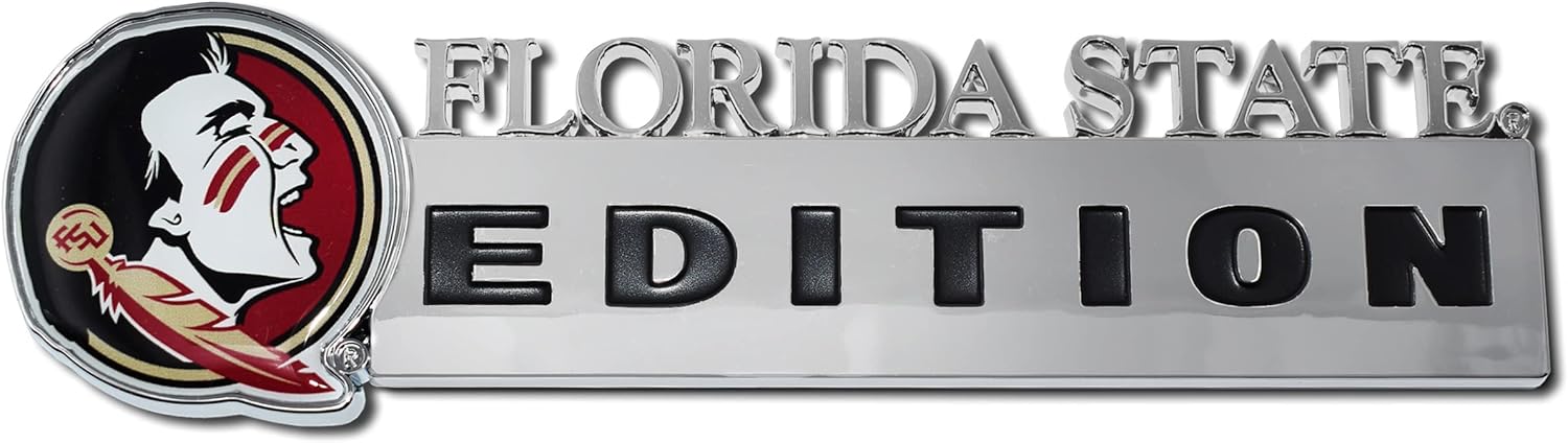 Elektroplate Florida State Edition Metal Emblem for Cars, Trucks, and All Auto | Universal Fit at 7" x 2.25" | Weatherproof
