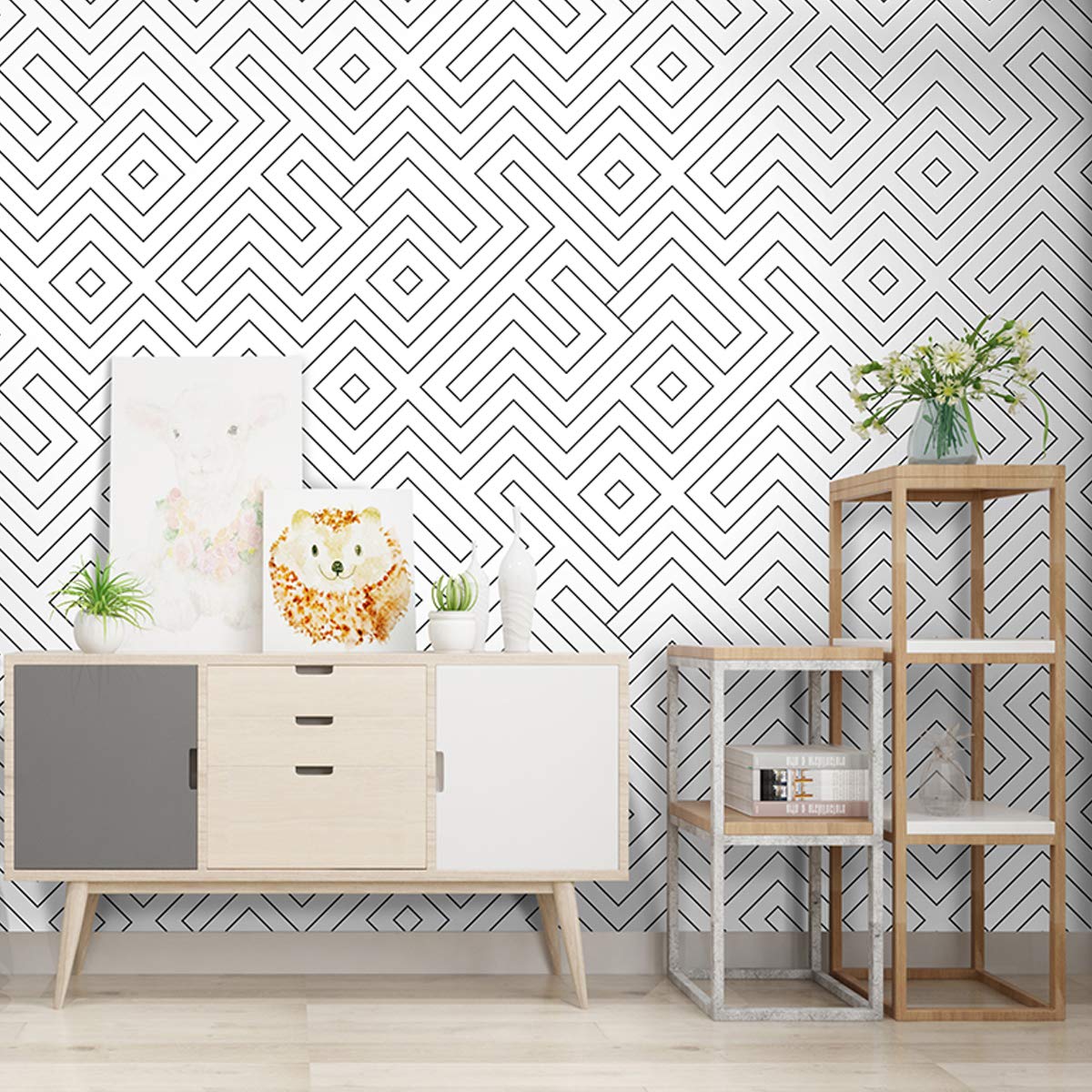Amazon Com Mulyeeh 17 7 X 118 Self Adhesive Peel And Stick Paper Modern Geometric Wallpaper Removable Wall Covering Prepasted Decorative Home Improvement This british genius is responsible for arguably the most iconic and recognizable wallpaper pattern of. amazon com