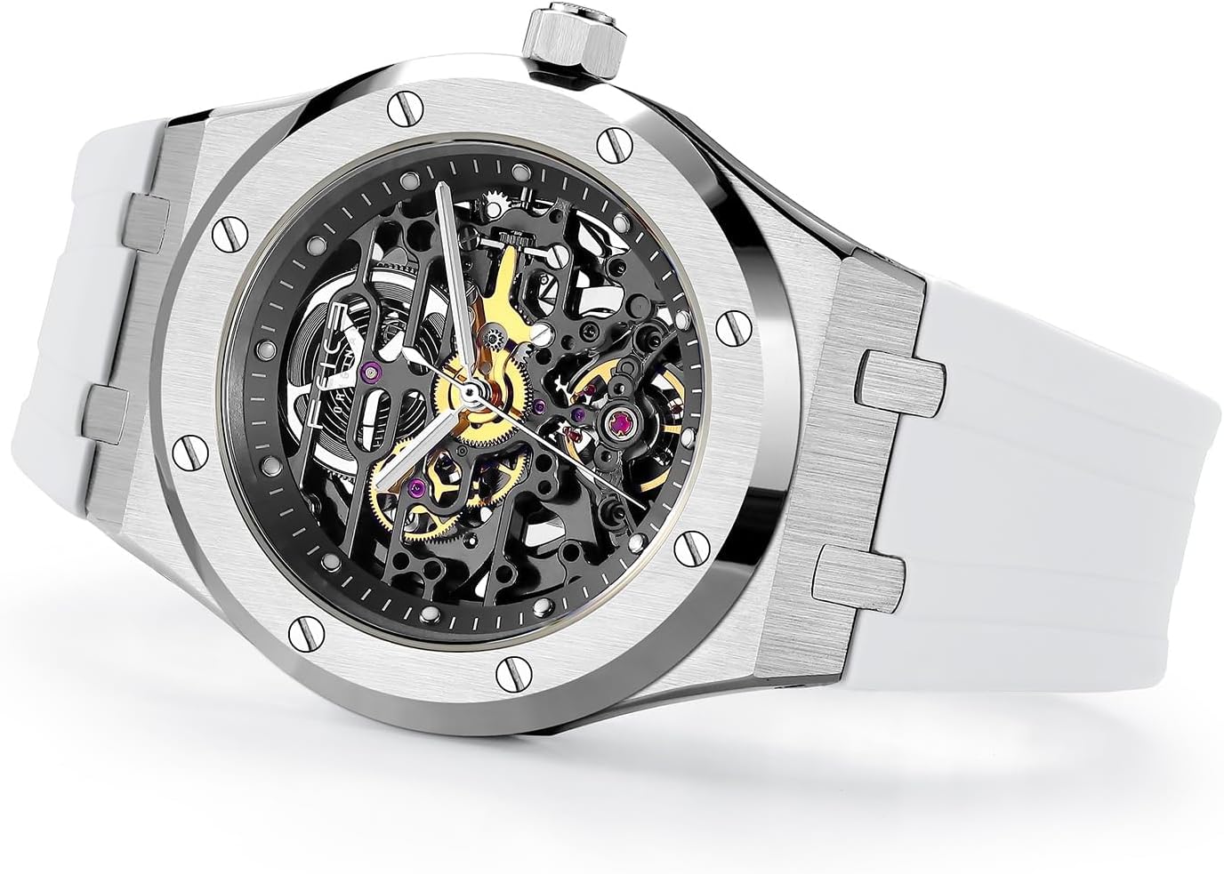 FEICE Watches for Men Automatic Skeleton Watch 42mm Trinidad and