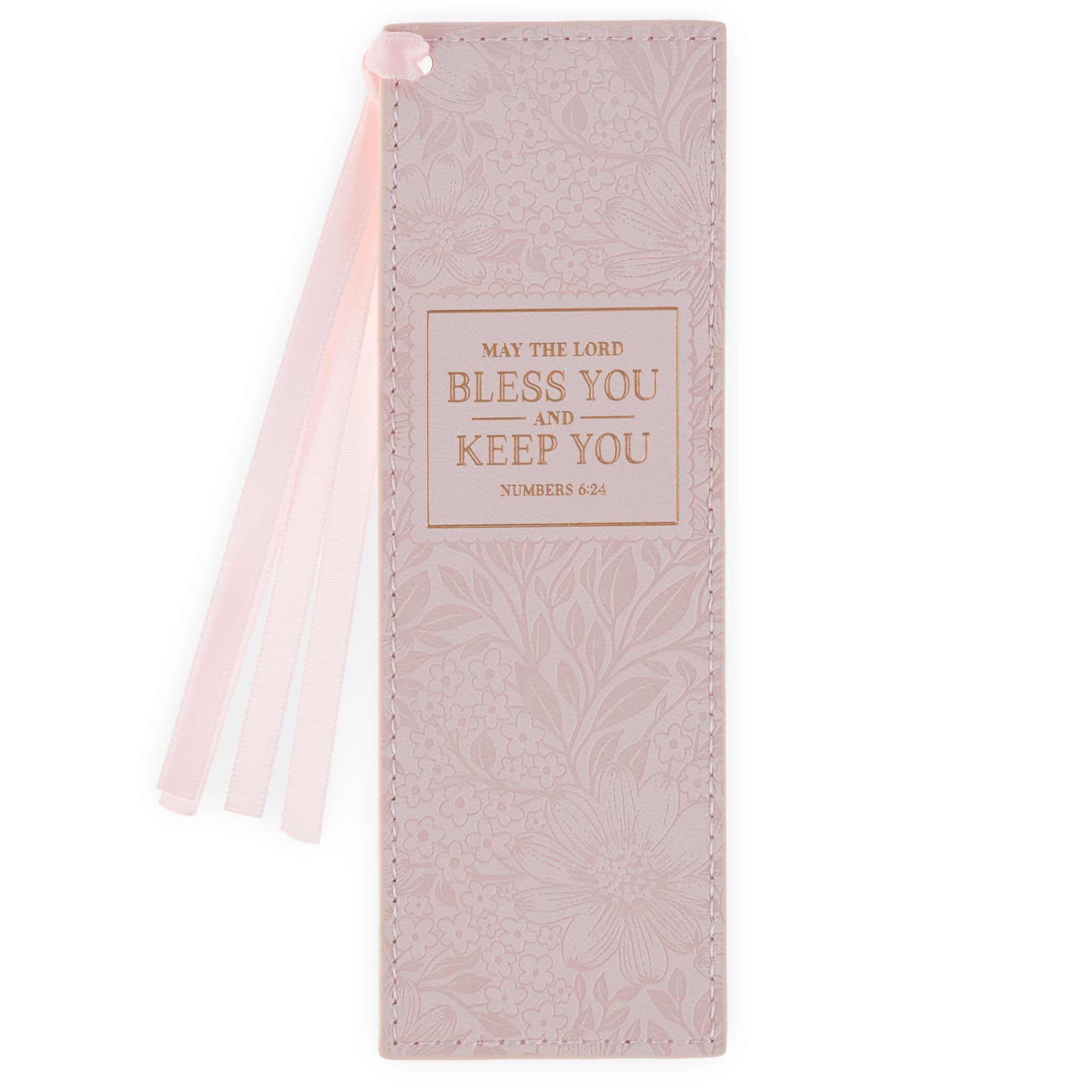 Christian Art Gifts Faux Leather Bookmark for Women: Bless You &amp; Keep You