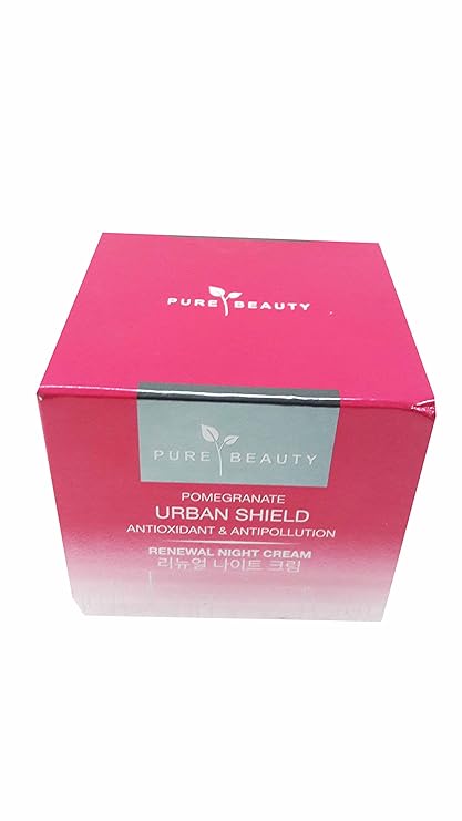 Amazon Com Pure Beauty Pomegranate Urban Shield Antioxidant Antipollution Renewal Night Cream Strengthen Skin Barrier Revitalise Dull Skin Reveal Natural Radiance 50 Ml Pack Beauty Personal Care