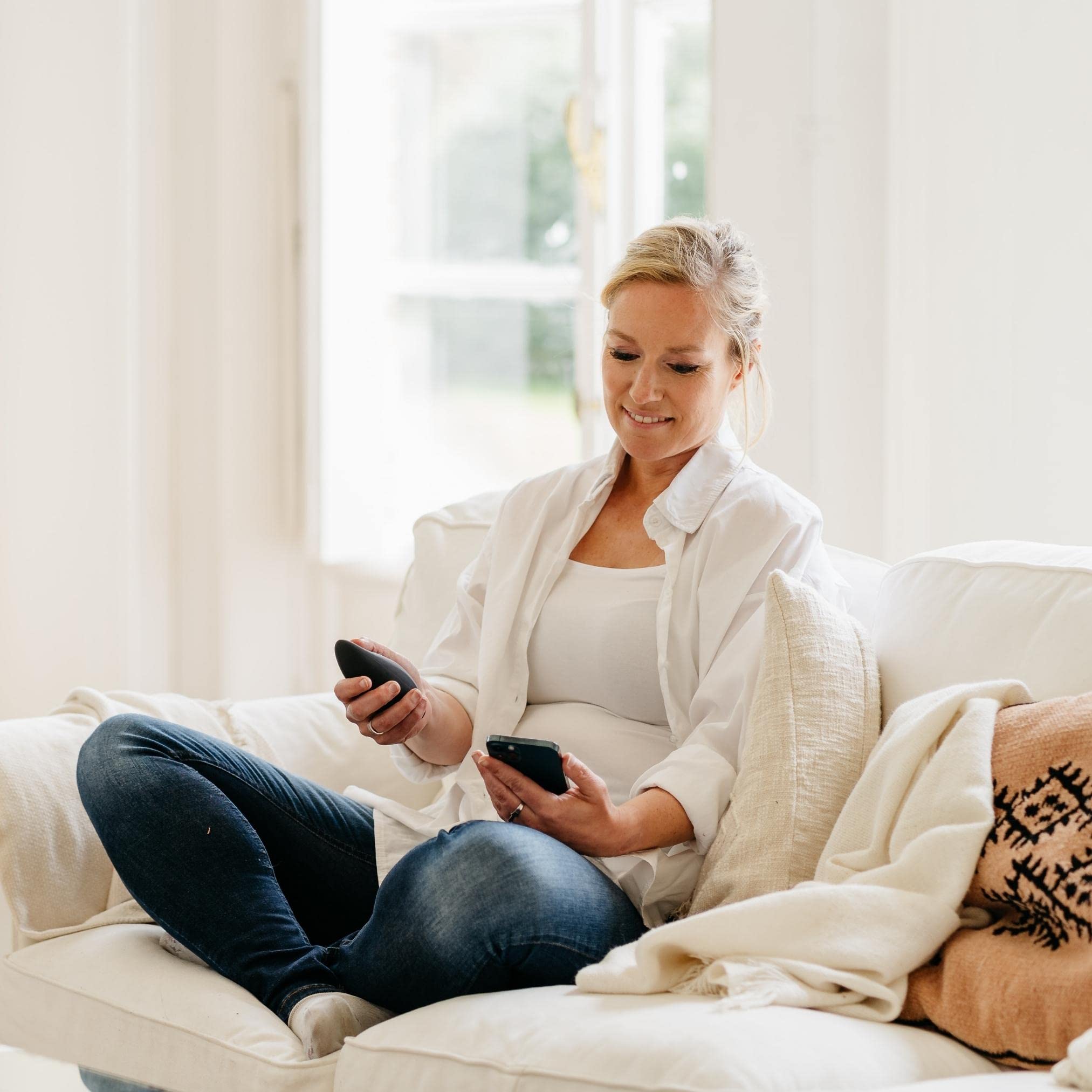 Moonbird Atem- und Meditationsgerät Einschlafhilfe Erwachsene Stressreduzierung Angstlinderung Himmelblau