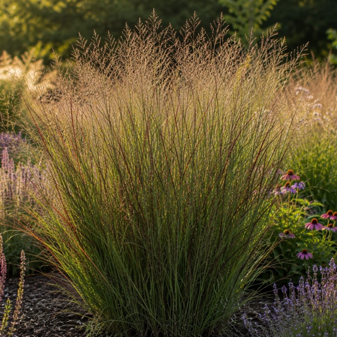 Panicum virgatum - 3 x proso na wędkę, trawa ozdobna, mrozoodporna trawa ozdobna 12 cm, łatwa w pielęgnacji trawa ogrodowa z czerwonym zabarwieniem jesiennym 3