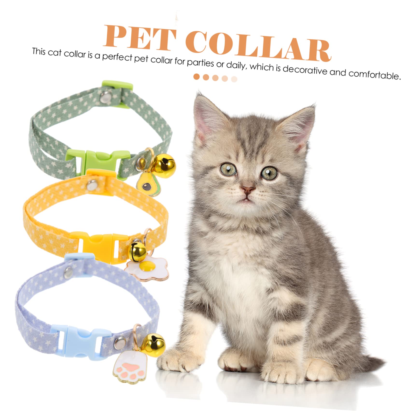 Toddmomy 15pièces Collier pour Chat avec Pendentif Avocato De Avocat Œuf Plat Patte De Chat Bleue Collier Décoratif Ajustable pour Animaux De Compagnie pour Fêtes Activités