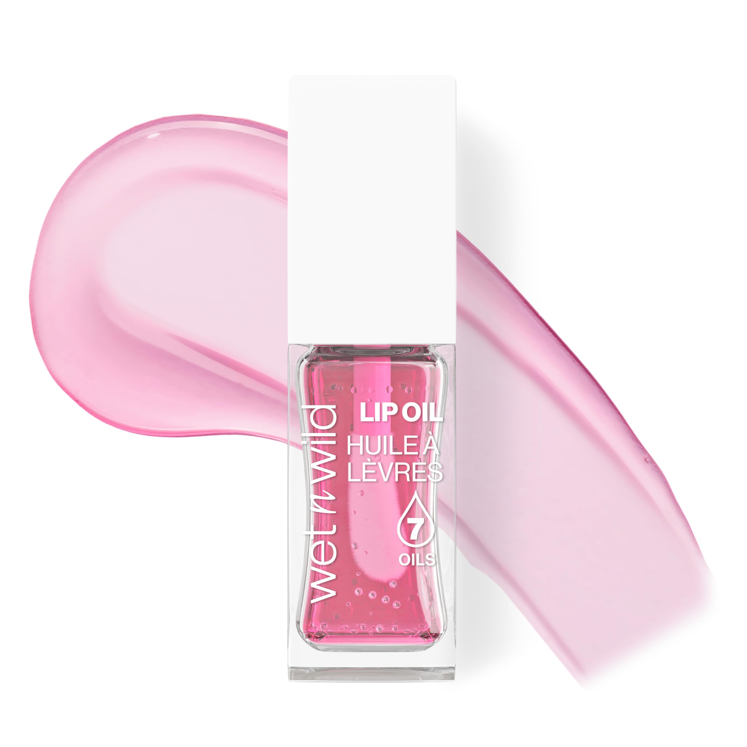 Wet n Wild Tinted Lip Oil, Nourishing & Non-Sticky Pink Lip Gloss Powered by 7 Natural Oils